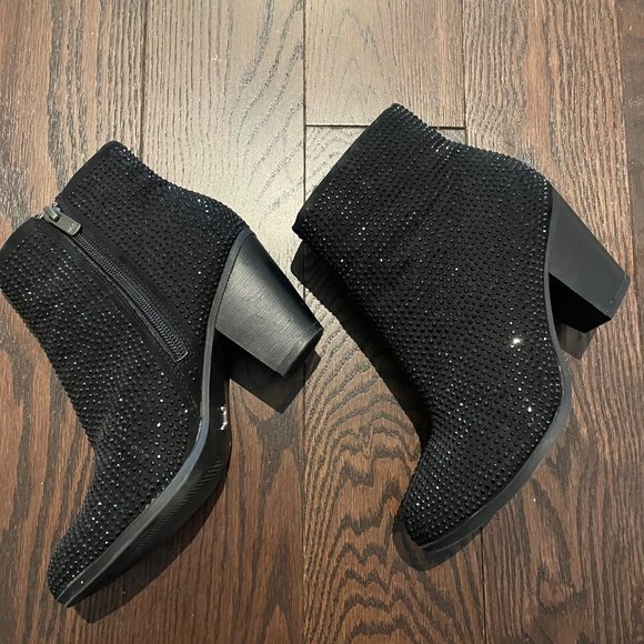 Juicy Couture Women's Rhinestone Ankle Boots - Size 6 - Picture 1 of 2